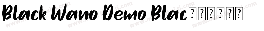 Black Wano Demo Blac字体转换